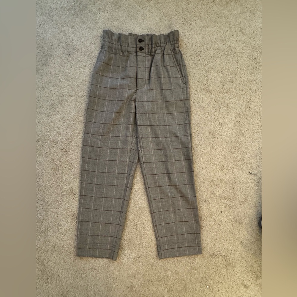 Madewell Plaid Cropped Trousers size 2